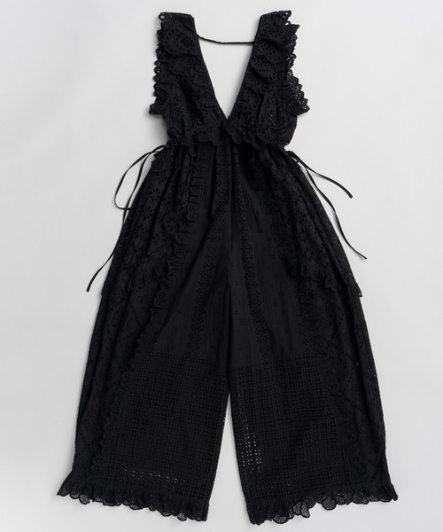 サロペット・オーバーオール・オールインワン MAISON SPECIAL Lace Patch Rompers 38 PRE-ORDER】Lace Patch Rompers/レースパッチロンパース（サロペット