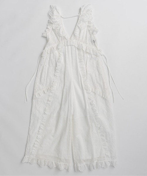 PRE-ORDER】Lace Patch Rompers/レースパッチロンパース（サロペット