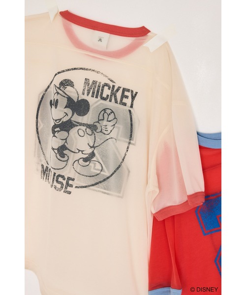 Disney（ディズニー）の「MD NUMBER SPORT Tシャツ/ MICKEY（Tシャツ/カットソー・レディース・ホワイト/ライトブラック/レッド・FREE）」の7枚目の写真