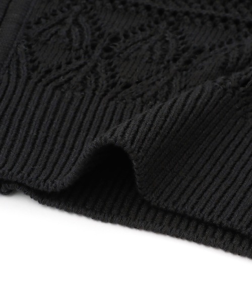 ADAM ET ROPE'(アダムエロペ)の「【WEB限定】パターンニットブルゾン(カーディガン/ボレロ・レディース・ブラック/ホワイト・FREE)」の13枚目の写真