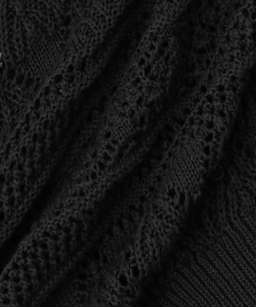 ADAM ET ROPE'(アダムエロペ)の「【WEB限定】パターンニットブルゾン(カーディガン/ボレロ・レディース・ブラック/ホワイト・FREE)」の14枚目の写真