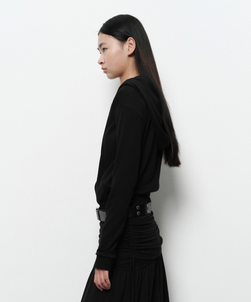 DIAGONAL(ダイアゴナル)の「DIAGONAL ZIP UP HOODIE (black)(パーカー・レディース・その他・FREE)」の2枚目の写真