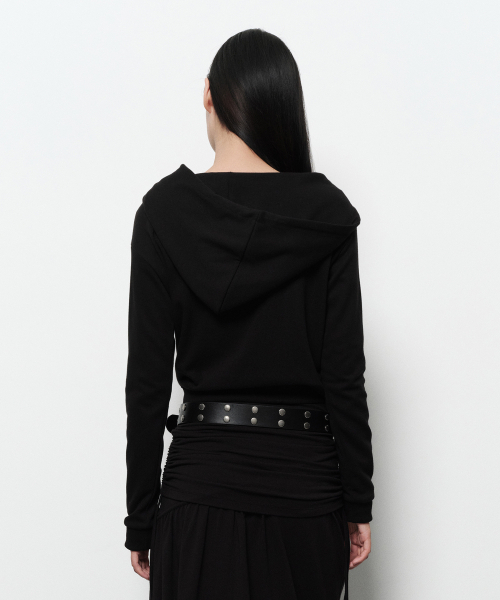 DIAGONAL(ダイアゴナル)の「DIAGONAL ZIP UP HOODIE (black)(パーカー・レディース・その他・FREE)」の3枚目の写真