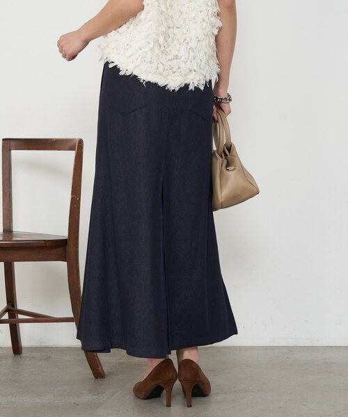 Jena espace merveilleux（ジェナ　エスパスメルヴェイユ）の「異素材デニム切替スカート（スカート・レディース・ネイビー/ブルー・FREE）」の19枚目の写真