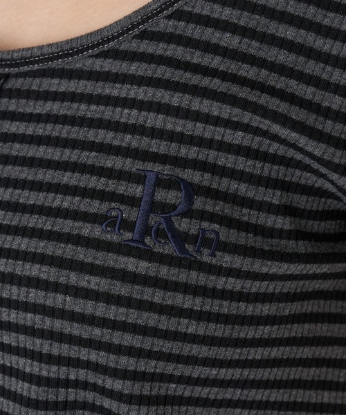 RAY CASSIN(レイカズン)の「【無地 / ボーダー】胸刺繍Uネックヘンリー半袖Tシャツ(Tシャツ/カットソー・レディース・ブラック/グレー系その他2/ホワイト/ホワイト系その他・FREE)」の19枚目の写真