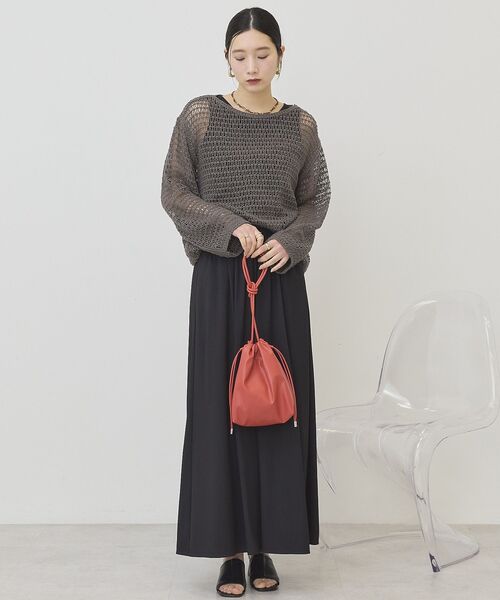 AMERICAN HOLIC（アメリカンホリック）の「刺繍メッシュプルオーバー（ニット/セーター・レディース・チャコールグレー/アイボリー・FREE）」の14枚目の写真