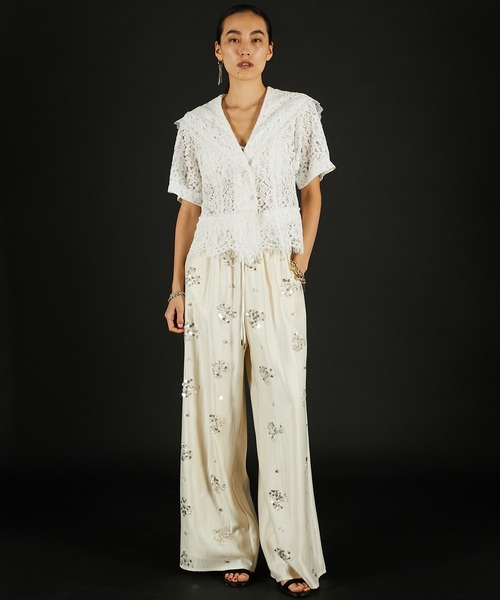 PRANK PROJECT（プランクプロジェクト）の「【2026Summer Pre-Order】スカラップレースセーラーシャツ / Scallop Lace Sailor Shirt（シャツ/ブラウス・レディース・ホワイト/ブラック・FREE）」の3枚目の写真