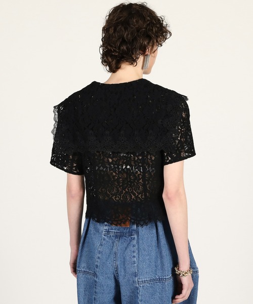 PRANK PROJECT（プランクプロジェクト）の「【2026Summer Pre-Order】スカラップレースセーラーシャツ / Scallop Lace Sailor Shirt（シャツ/ブラウス・レディース・ホワイト/ブラック・FREE）」の9枚目の写真