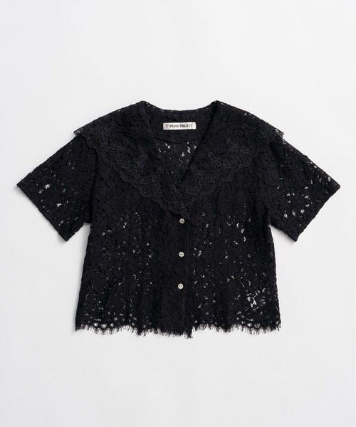 PRANK PROJECT(プランクプロジェクト)の「【2026Summer Pre-Order】スカラップレースセーラーシャツ / Scallop Lace Sailor Shirt(シャツ/ブラウス・レディース・ホワイト/ブラック・FREE)」の16枚目の写真