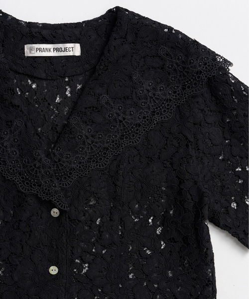 PRANK PROJECT(プランクプロジェクト)の「【2026Summer Pre-Order】スカラップレースセーラーシャツ / Scallop Lace Sailor Shirt(シャツ/ブラウス・レディース・ホワイト/ブラック・FREE)」の18枚目の写真