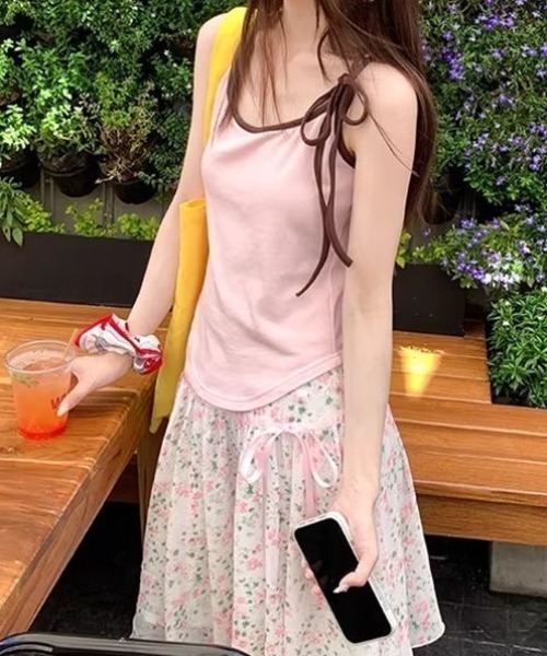 ViViDAY(ビビデー)の「肩リボン キャミソール(キャミソール・レディース・ピンク・M)」の21枚目の写真
