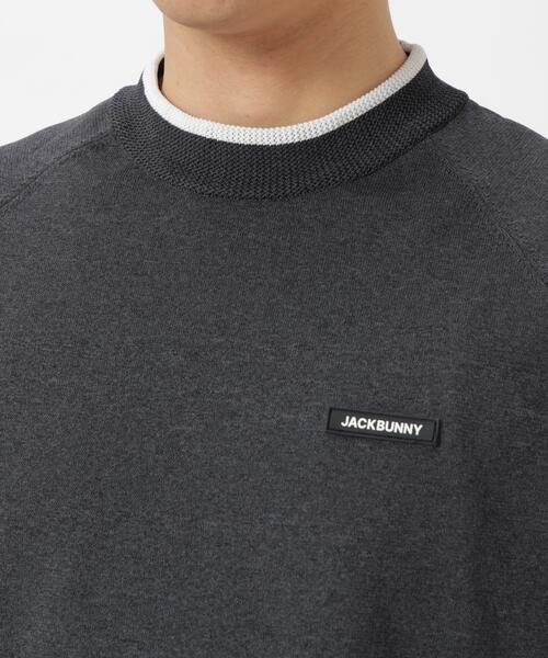 Jack Bunny!!(ジャックバニー)の「14G2P天竺度詰め半袖PEモックネックニットプルオーバー(Tシャツ/カットソー・メンズ・ホワイト/グレー・X-LARGE/LARGE/MEDIUM)」の16枚目の写真