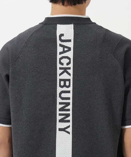 Jack Bunny!!(ジャックバニー)の「14G2P天竺度詰め半袖PEモックネックニットプルオーバー(Tシャツ/カットソー・メンズ・ホワイト/グレー・X-LARGE/LARGE/MEDIUM)」の13枚目の写真