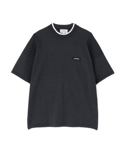 Jack Bunny!!(ジャックバニー)の「14G2P天竺度詰め半袖PEモックネックニットプルオーバー(Tシャツ/カットソー・メンズ・ホワイト/グレー・X-LARGE/LARGE/MEDIUM)」の12枚目の写真