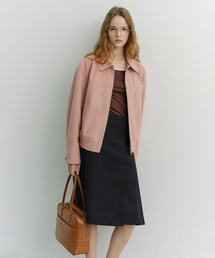 DUNST（ダンスト）の「UNISEX ALTER-SUEDE COLLARED BLOUSON_UDJU6A107_SOFT PINK（MA-1）」