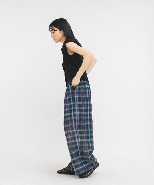KBF（ケイビーエフ）の「シアーチェックWIDEパンツ（その他パンツ・レディース・ブラウン系その他/グリーン系その他・ONE）」の20枚目の写真