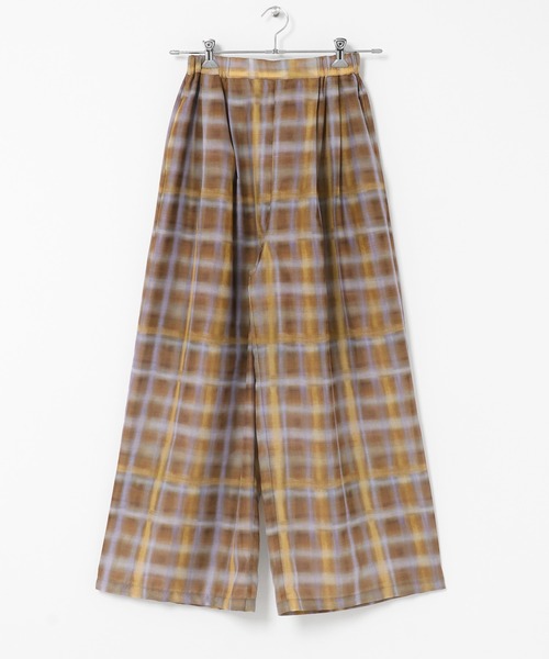 KBF(ケイビーエフ)の「シアーチェックWIDEパンツ(その他パンツ・レディース・ブラウン系その他/グリーン系その他・ONE)」の17枚目の写真