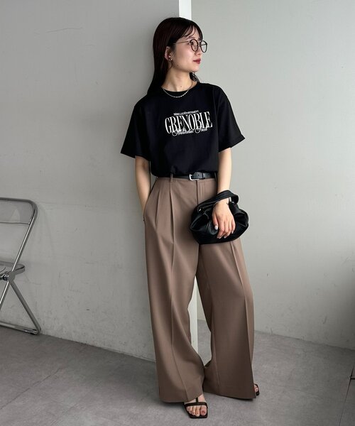 DISCOAT(ディスコート)の「GRENOBLEロゴTシャツ(Tシャツ/カットソー・レディース・オフホワイト/ベビーピンク/ブラック・FREE)」の21枚目の写真