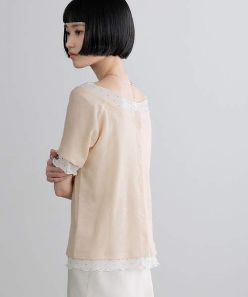 LOWRYS FARM（ローリーズファーム）の「２ＷＡＹレイヤードＳＳ 679660（Tシャツ/カットソー・レディース・ブルー/アイボリー/ブラック・FREE）」の7枚目の写真