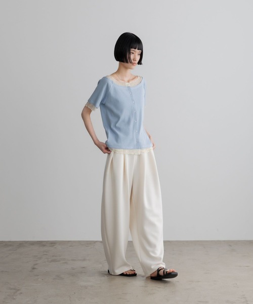 LOWRYS FARM（ローリーズファーム）の「２ＷＡＹレイヤードＳＳ 679660（Tシャツ/カットソー・レディース・ブルー/アイボリー/ブラック・FREE）」の8枚目の写真