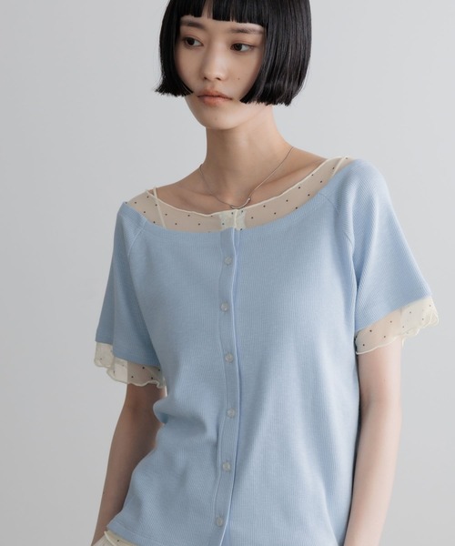 LOWRYS FARM（ローリーズファーム）の「２ＷＡＹレイヤードＳＳ 679660（Tシャツ/カットソー・レディース・ブルー/アイボリー/ブラック・FREE）」の20枚目の写真
