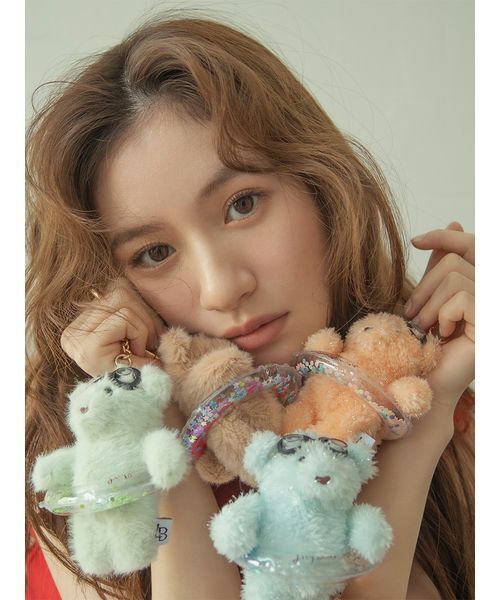 LILY BROWN（リリーブラウン）の「Lily Bearフロートリングチャーム（キーケース/キーアクセサリー・レディース・ブルー/マルチ/ミント/オレンジ/ブラウン・F）」の6枚目の写真