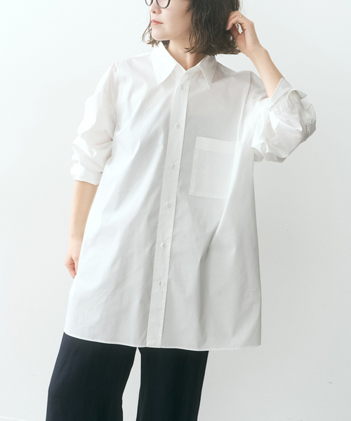 Spick & Span(スピックアンドスパン)の「SHEN TANAKA*S チュニックシャツ(シャツ/ブラウス・レディース・ホワイト/ブルー系その他・FREE)」の2枚目の写真