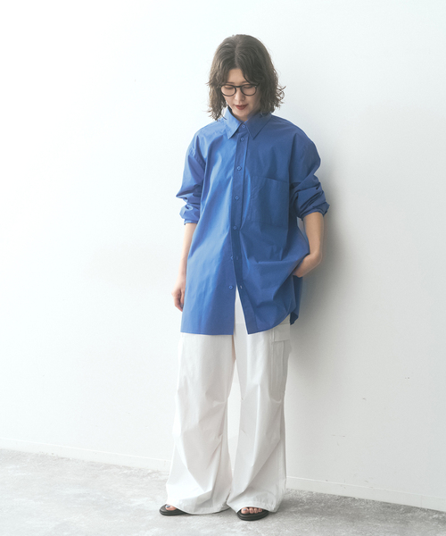 Spick & Span(スピックアンドスパン)の「SHEN TANAKA*S チュニックシャツ(シャツ/ブラウス・レディース・ホワイト/ブルー系その他・FREE)」の4枚目の写真