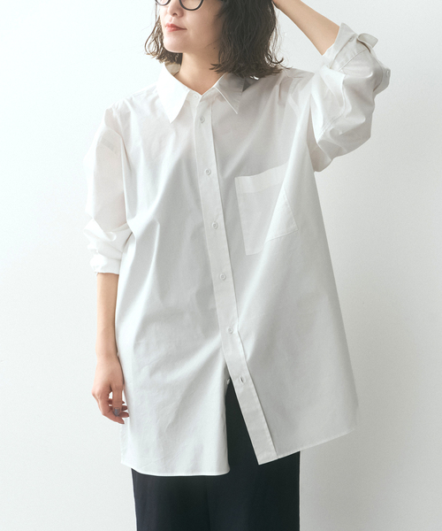 Spick & Span(スピックアンドスパン)の「SHEN TANAKA*S チュニックシャツ(シャツ/ブラウス・レディース・ホワイト/ブルー系その他・FREE)」の6枚目の写真