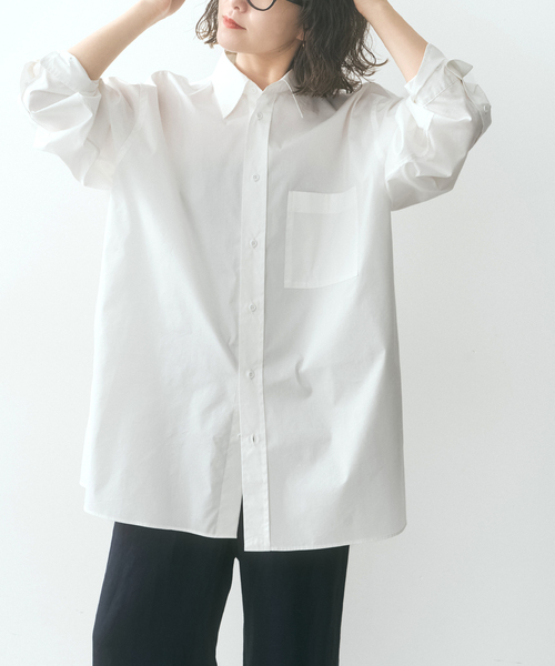 Spick & Span(スピックアンドスパン)の「SHEN TANAKA*S チュニックシャツ(シャツ/ブラウス・レディース・ホワイト/ブルー系その他・FREE)」の7枚目の写真