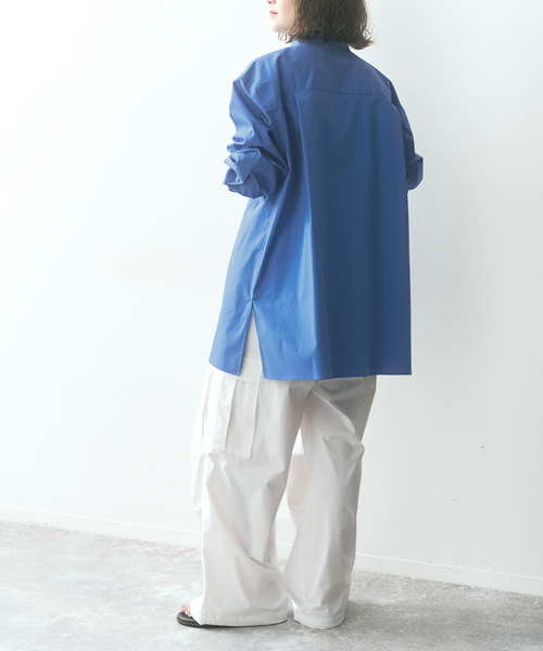 Spick & Span(スピックアンドスパン)の「SHEN TANAKA*S チュニックシャツ(シャツ/ブラウス・レディース・ホワイト/ブルー系その他・FREE)」の18枚目の写真