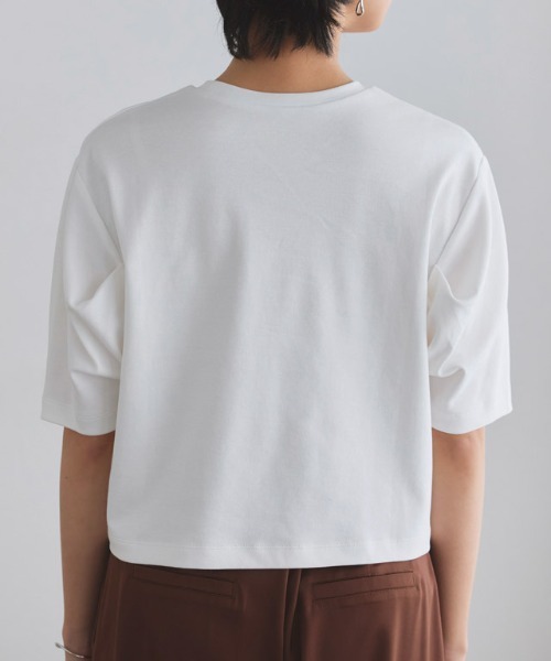 RASW（ラス）の「コーマコットンボリュームハーフスリーブTシャツ（Tシャツ/カットソー・レディース・オフホワイト/ブラック・L/M）」の5枚目の写真