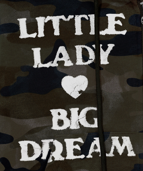YOUHEE（ユヒ）の「CAMO CROP HOOD ZIP-UP_KHAKI（パーカー・レディース・その他・FREE）」の5枚目の写真
