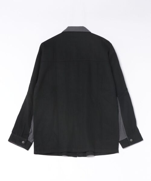 Ritzy(リッツィー)の「ヴィンテージ加工 ワークスタイルのカバーオール(シャツ/ブラウス・メンズ・ブラック・L/M)」の5枚目の写真