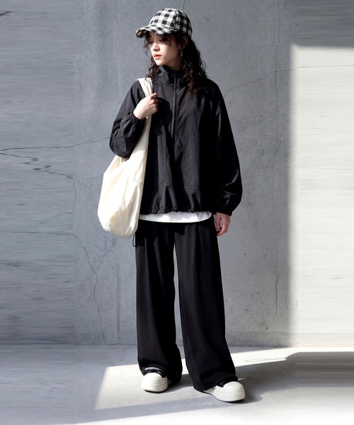 antiqua(アンティカ)の「吸水速乾 UVカット ロング ワイドパンツ(その他パンツ・レディース・ブラック・MEDIUM/LARGE)」の6枚目の写真