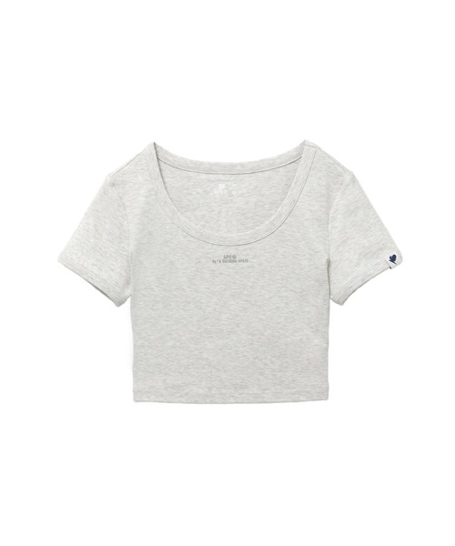 APEE BY A BATHING APE（エイピーバイアベイシングエイプ）の「RIBBED TOP（Tシャツ/カットソー・レディース・オリーブ/グレー・SMALL/X-SMALL）」の2枚目の写真