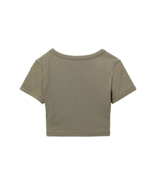 APEE BY A BATHING APE（エイピーバイアベイシングエイプ）の「RIBBED TOP（Tシャツ/カットソー・レディース・オリーブ/グレー・SMALL/X-SMALL）」の4枚目の写真
