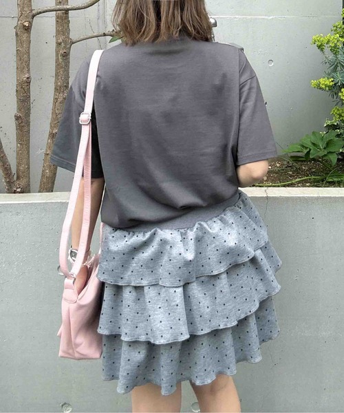 AS KNOW AS plus(アズノゥアズプラス)の「〇リアル猫ならびプリント おめかしオーバーサイズ半袖Tシャツ【UNISEX ITEM】(Tシャツ/カットソー・レディース・チャコールグレー/オフホワイト/オートミール/ブラック/ホワイト系/サックスブルー系/ベージュ系・FREE)」の16枚目の写真