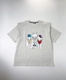 接触冷感 冷感天竺 3FOXプリント 半袖Tシャツ