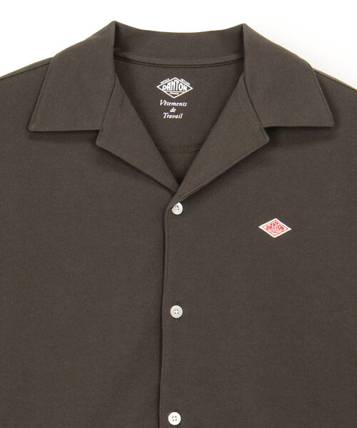 DANTON(ダントン)の「Store-Exclusive Men’s Pique Open-Collar Shirt(その他トップス・メンズ・ブラウン/チャコール/ブラック/オフホワイト・S/L/M)」の7枚目の写真