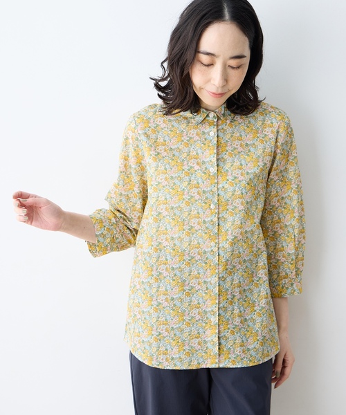 美品☆定価約3,8万 LIBERTY OF LONDON プリントシャツブラウス Liberty】リバティプリントブラウス（シャツ/ブラウス）｜DECOY SINCE
