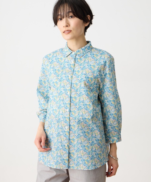 DECOY SINCE 1981（デコイシンスイチキュウハチイチ）の「【Liberty】リバティプリントブラウス【綿100%】（シャツ/ブラウス・レディース・ブルー/イエロー・9号/11号/13号）」の3枚目の写真