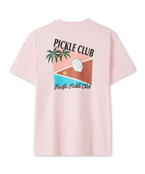 Pacific PICKLE CLUB(パシフィックピックルクラブ)の「PPC COURT T-SHIRT(Tシャツ/カットソー・メンズ・ピンク/グレイッシュブルー・L/S/XL)」の2枚目の写真