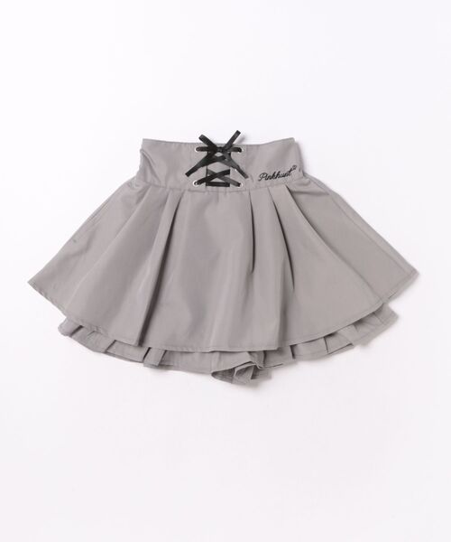 PINKHUNT(ピンクハント)の「PINKHUNT レースアップスカート風ショートパンツ 1830K(その他パンツ・キッズ・アッシュグレー/ベビーピンク・130cm/140cm/150cm/160cm/120cm)」の3枚目の写真