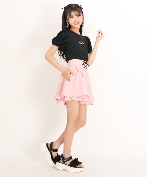 PINKHUNT(ピンクハント)の「PINKHUNT レースアップスカート風ショートパンツ 1830K(その他パンツ・キッズ・アッシュグレー/ベビーピンク・130cm/140cm/150cm/160cm/120cm)」の14枚目の写真