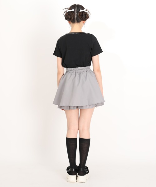 PINKHUNT(ピンクハント)の「PINKHUNT レースアップスカート風ショートパンツ 1830K(その他パンツ・キッズ・アッシュグレー/ベビーピンク・130cm/140cm/150cm/160cm/120cm)」の5枚目の写真