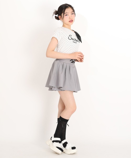 PINKHUNT(ピンクハント)の「PINKHUNT レースアップスカート風ショートパンツ 1830K(その他パンツ・キッズ・アッシュグレー/ベビーピンク・130cm/140cm/150cm/160cm/120cm)」の10枚目の写真