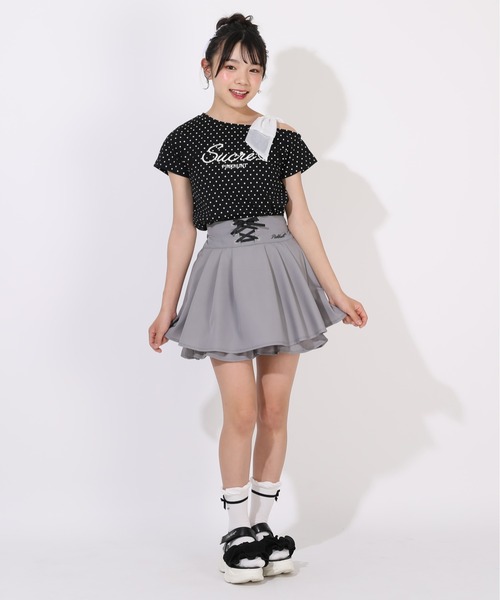 PINKHUNT(ピンクハント)の「PINKHUNT レースアップスカート風ショートパンツ 1830K(その他パンツ・キッズ・アッシュグレー/ベビーピンク・130cm/140cm/150cm/160cm/120cm)」の21枚目の写真