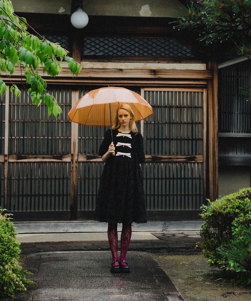 et.UNiVER(エトユニベール)の「Baloom ribbon dress(ドレス・レディース・ブラック/オフホワイト/ピンク・M-Long/M-Short/MEDIUM)」の4枚目の写真