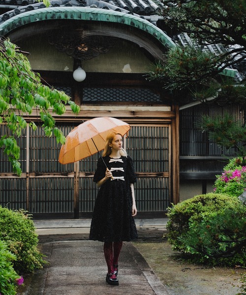 et.UNiVER(エトユニベール)の「Baloom ribbon dress(ドレス・レディース・ブラック/オフホワイト/ピンク・M-Long/M-Short/MEDIUM)」の6枚目の写真